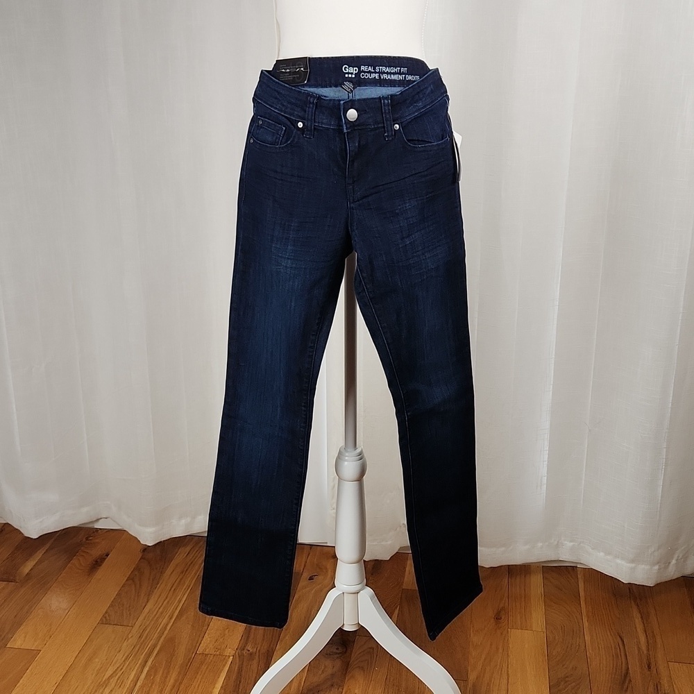 GAP dark wash denim jeans straight fit size 0/25